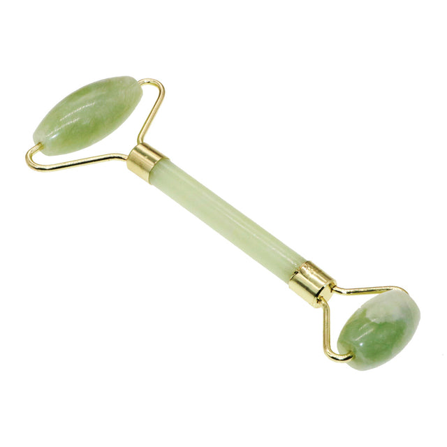 Double Head Natural Jade Facial Massage Beauty Rollers Skin Care Tools Health Gemstone Face Rollers Customized Pouch - V.I.P Digital Presence