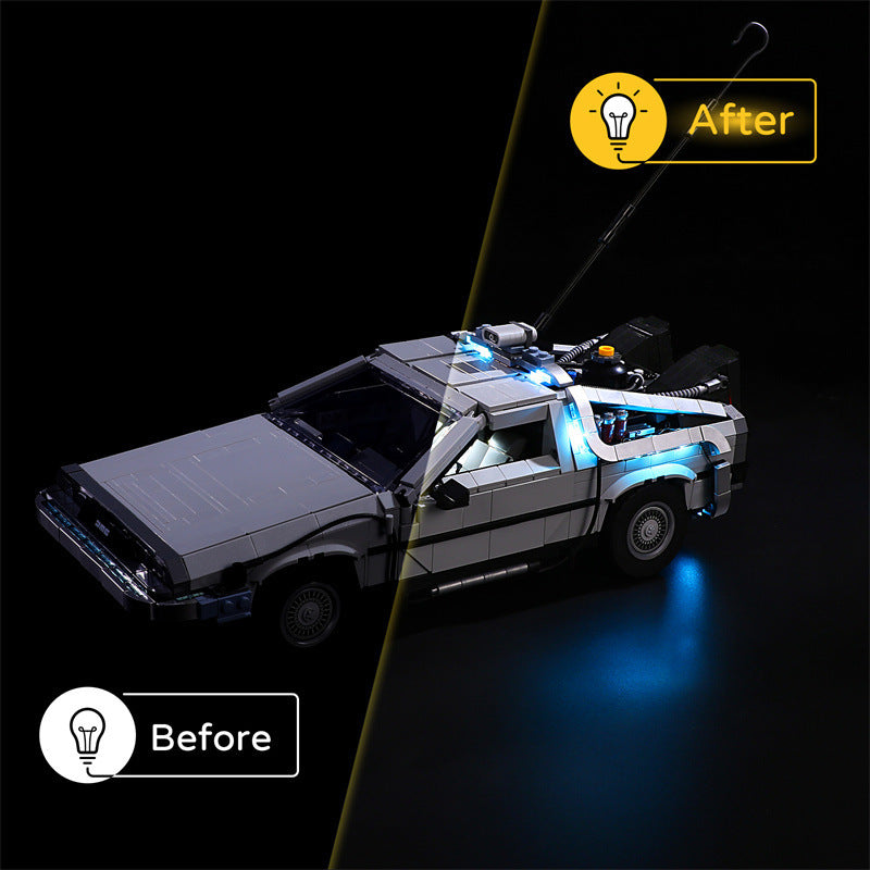 Compatible with LEGO 10300 Back to the Future Time Machine LED Lighting Mechanical Assembly Building Blocks Toy Models Lighting - V.I.P Digital Presence