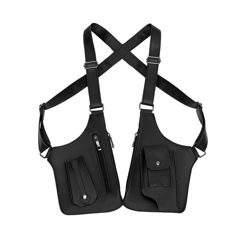A medieval - style leather harness bag that is an anti - theft wallet, phone pouch, and suitable for men's Viking  cosplay. - V.I.P Digital Presence