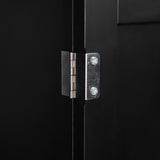 Tall Storage Cabinet with Two Drawers for Bathroom/Office, Black - V.I.P Digital Presence
