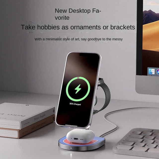 KUXIU X85 3-in-1 Basketball Magnetic Wireless Charger Compatible with Apple Family Bucket, Giving Boyfriend a Good Item - V.I.P Digital Presence