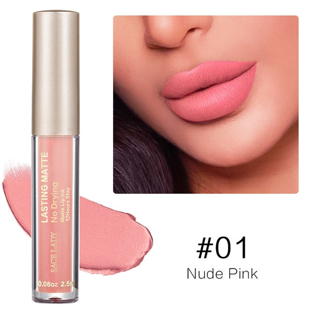 Make Up Waterproof Nude Lipstick Long Lasting Liquid Matte Lipstick Kit Lip Gloss Cosmetics Lipgloss Lip Makeup - V.I.P Digital Presence