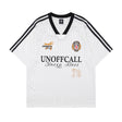 Vertical Stripe Letter Print Sports Jersey Men's Summer American Street Casual Loose Color Block Short Sleeve T-Shirt Top - V.I.P Digital Presence