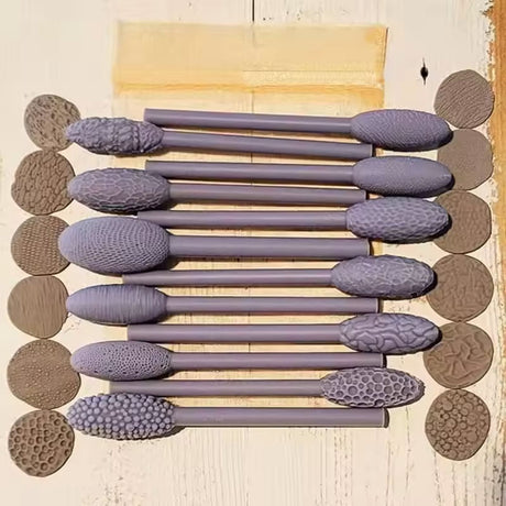 9 - piece Clay Art Texture Tool Sets. Includes Pattern Rollers for Modeling, Embossing Plaids with Hand - held Rollers - V.I.P Digital Presence