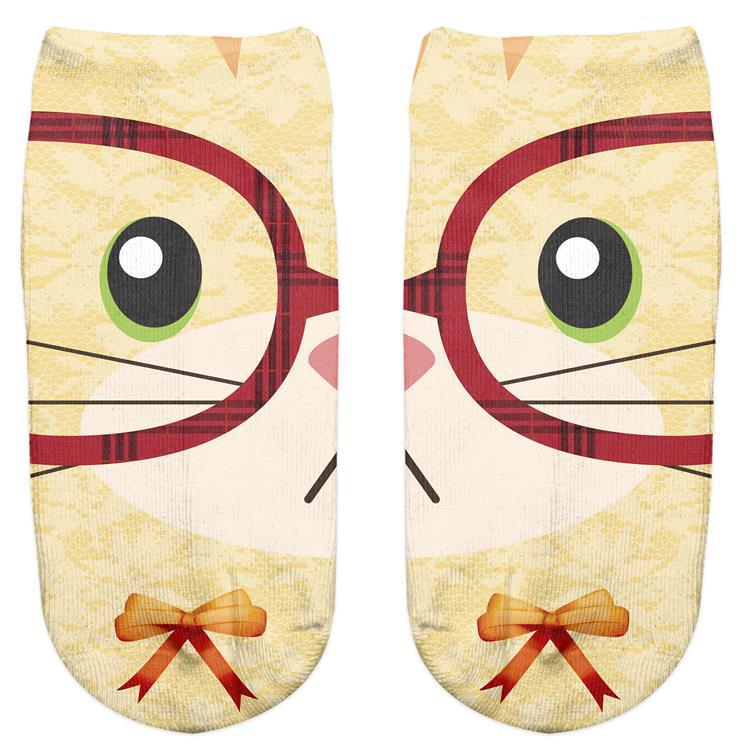 Thin 3D Digital Animal Printed Women's Socks Shallow Socks Adult Invisible Socks - V.I.P Digital Presence
