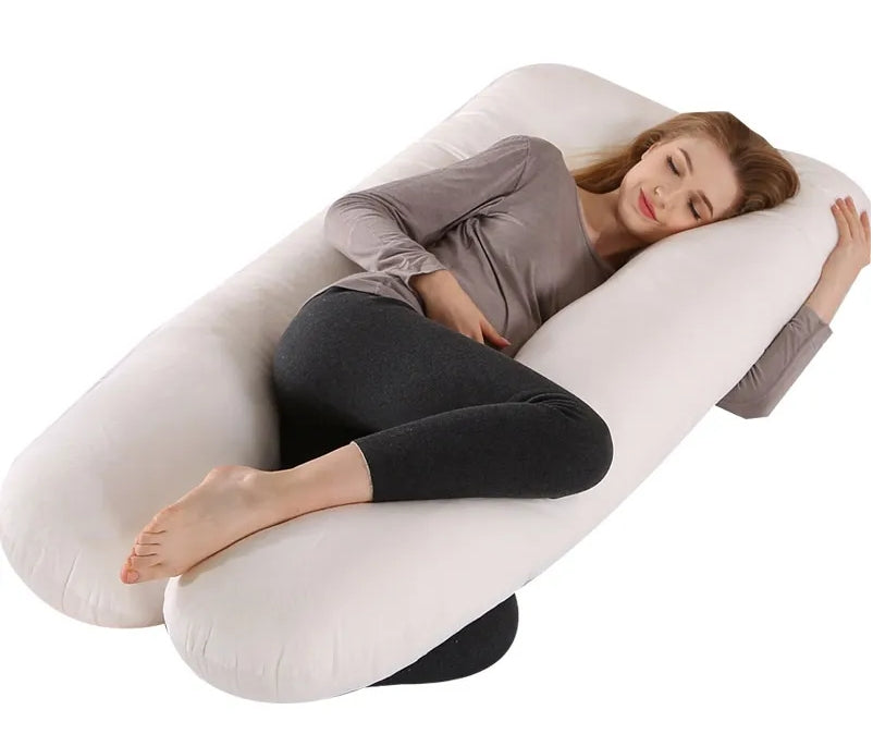Multifunctional U shaped waist support side sleeping pillow for pregnant women pure cotton nursing pillow - V.I.P Digital Presence
