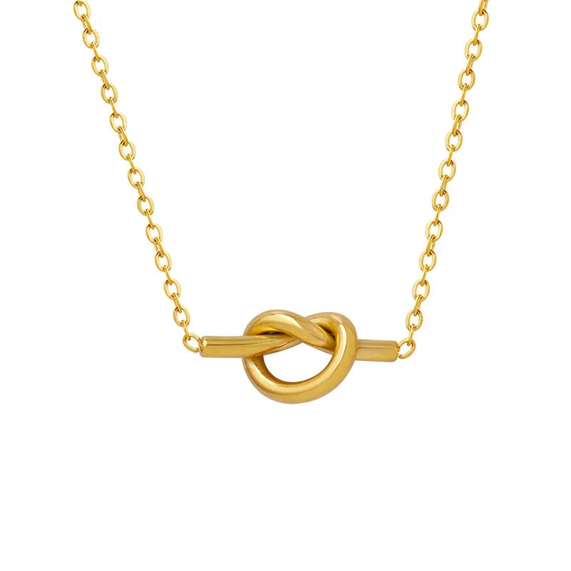 18K Gold-Plated Knotted Necklace - V.I.P Digital Presence