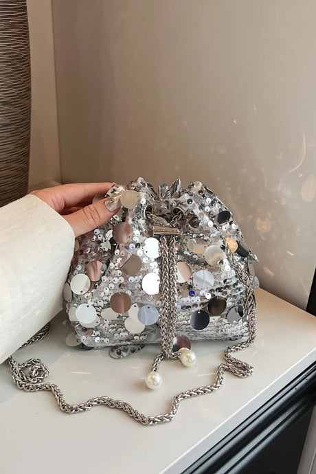 Drawstring Sequin Crossbody Bag - V.I.P Digital Presence