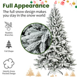 7FT PE&PVC Flocked Christmas tree - V.I.P Digital Presence