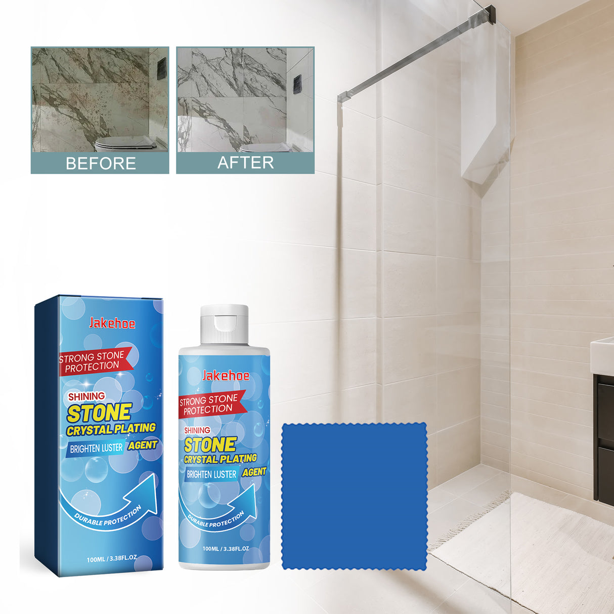 Stone Crystal Plating, Bathroom Floor Tile Clean Refresh Stone Polished Decontamination Clean - V.I.P Digital Presence
