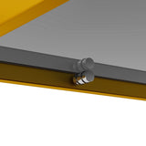Rectangle Coffee Table with Gray Tempered Glass top and Golden Legs, Modern Table for Living Room - V.I.P Digital Presence
