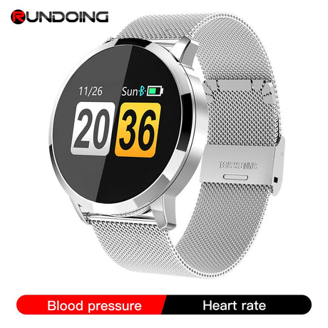 RUNDOING Q8 Smart Watch OLED Color Screen Smartwatch women Fashion Fitness Tracker Heart Rate monitor - V.I.P Digital Presence