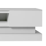 51.18inch WHITE morden TV Stand with LED Lights high glossy front TV Cabinet color:WHITE