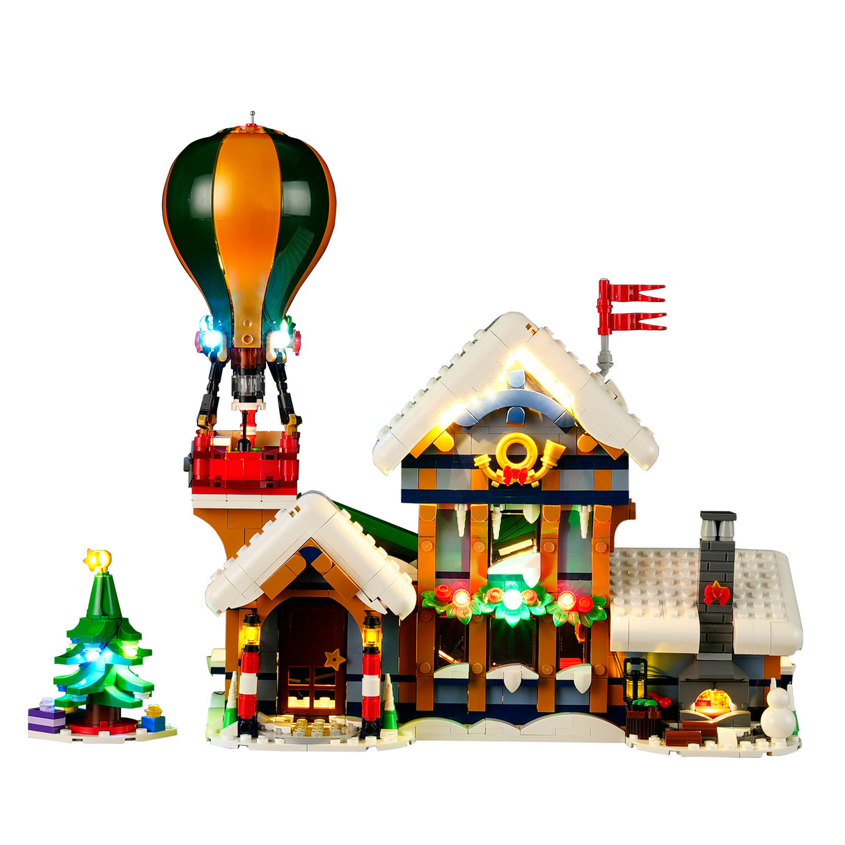 YB brand compatible with LEGO 10339 Santa Claus Post Office building blocks, LED lighting fixtures, winter lighting model ornaments - V.I.P Digital Presence