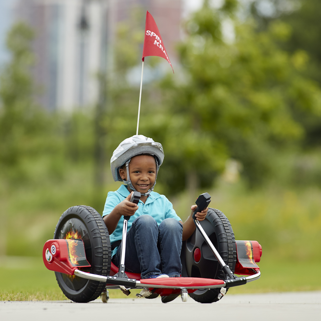 12V Kids Ride On Electric Toy,2WD,16'' exaggerated wheel,Dual handle control for 360 degree flexible steering and rotation - V.I.P Digital Presence