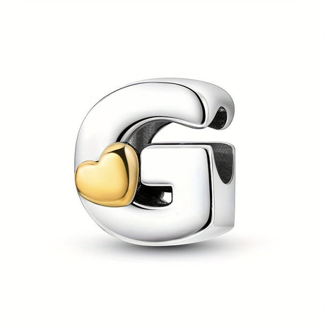 Copper Plated Silver English Letter Pendant Bead Bracelet Necklace Diy - V.I.P Digital Presence