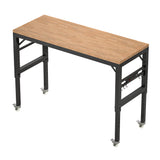 60 inch adjustable garage workbench, rubber wood heavy-duty workstation with power socket and wheels, 2000 pound load capacity - V.I.P Digital Presence