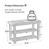 Acacia Wood Shoe Rack Bench Strong Weight Bearing Upto 200 LBS Best Ideas For Entryway Frontdoor Bathroom, Natural Color. - V.I.P Digital Presence