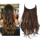 European And American Wig Piece Female Fishline Hair Extension Piece Chemical Fiber Matte High Temperature Silk Long Curly Human Hair - V.I.P Digital Presence
