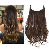 European And American Wig Piece Female Fishline Hair Extension Piece Chemical Fiber Matte High Temperature Silk Long Curly Human Hair - V.I.P Digital Presence
