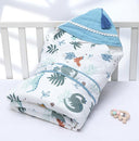 Manta de algodón para bebé recién nacido, edredón de primavera para bebé recién nacido, doble capa, saco de dormir antichoque de algodón para bebé.