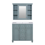 36 inch modern mirror cabinet with adjustable shelves, 2 soft closing doors, and 6 drawer storage cabinet door organizers - V.I.P Digital Presence