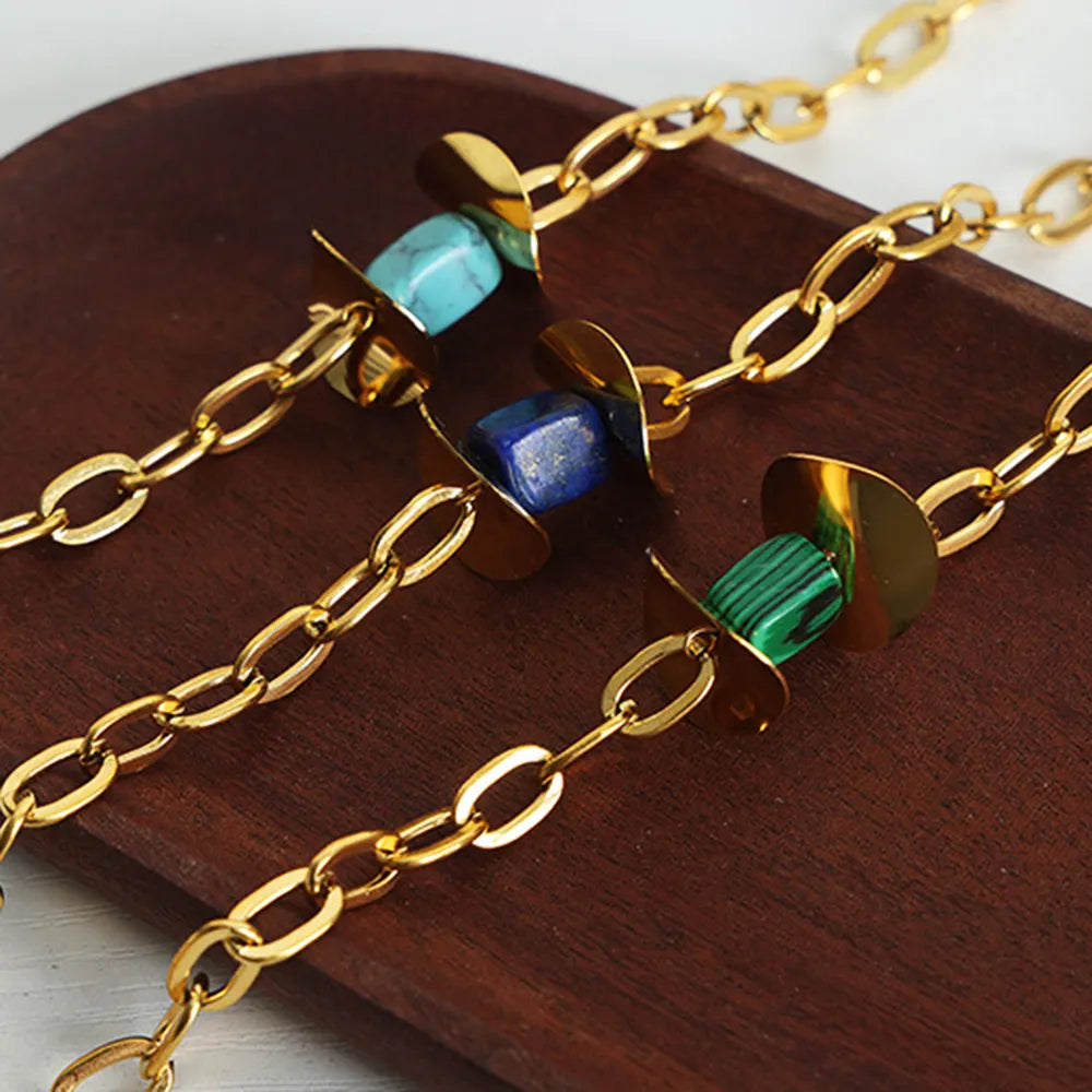 Natural Stone Pendant Titanium Steel Necklace - V.I.P Digital Presence