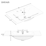 30" Bathroom Vanity with Sink Top, Bathroom Vanity Cabinet with Door and Two Drawers, Solid Wood Frame, One Package, Green - V.I.P Digital Presence
