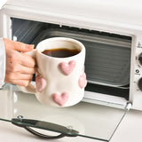 Peach Heart Ceramic Cup High Beauty Pink Girl Heart Mug Couple Water Cup Home Coffee Cup - V.I.P Digital Presence