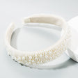 Trend Light Luxury Pearl Headband Hair Accessories Bride Retro Headwear Hand-Sewn Sponge Wide-Brimmed Headband - V.I.P Digital Presence