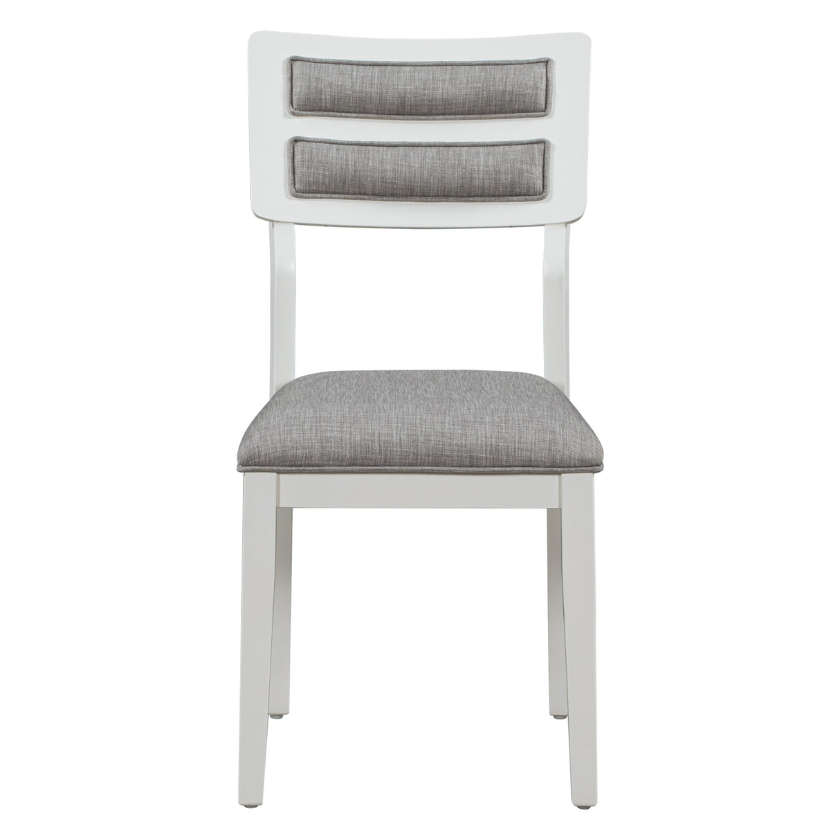 TREXM Classic and Traditional Style 6 - Piece Dining Set, Includes Dining Table  4 Upholstered Chairs & Bench (White+Gray)