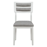 TREXM Classic and Traditional Style 6 - Piece Dining Set, Includes Dining Table  4 Upholstered Chairs & Bench (White+Gray)