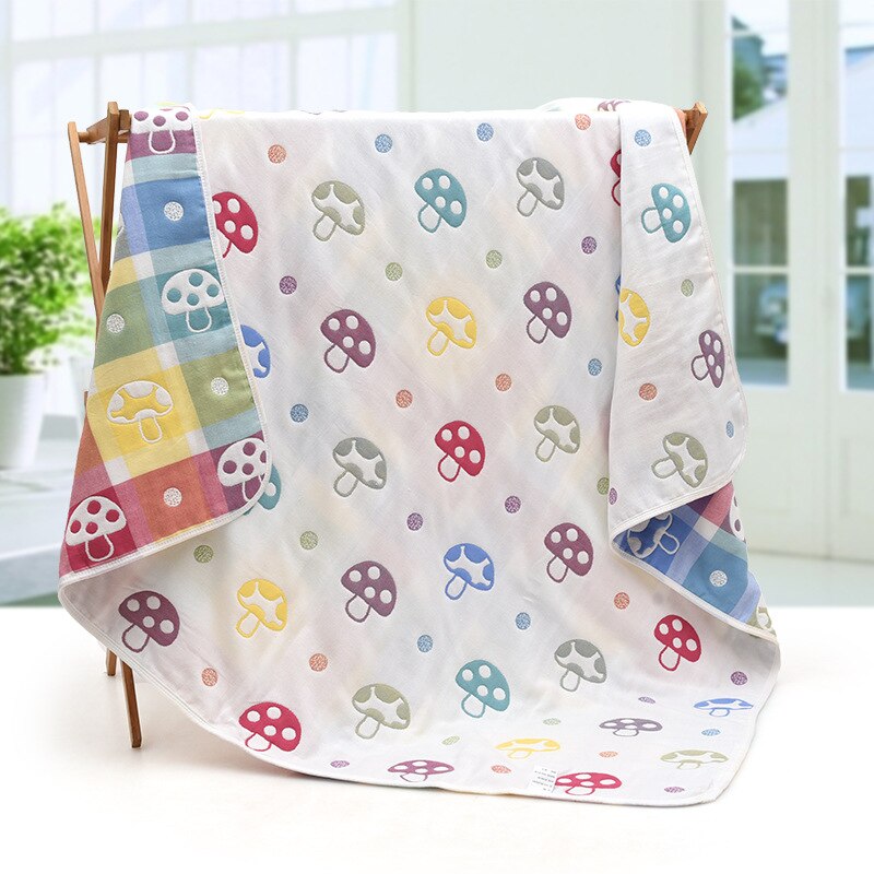 110*110cm Parent-child Baby Summer Bedding Sofa Quilt 100% Cotton Baby Blanket Child Quilt 6 Layers Muslin Swaddle for Newborns - V.I.P Digital Presence