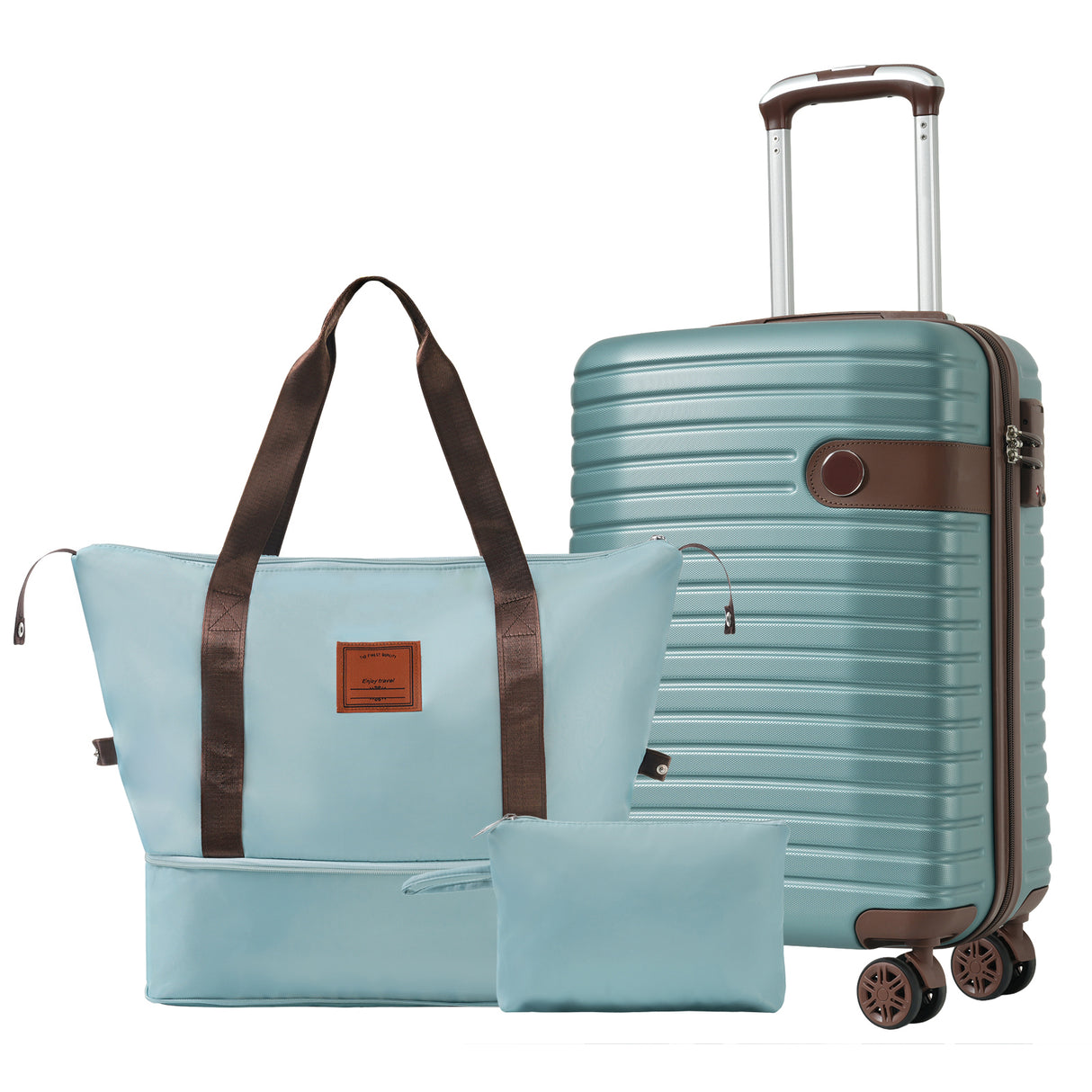 Luggage Sets 3 Piece Carry on Luggage 22x14x9 Airline Approved, Lightweight Hardshell ABS Suitcases with Wheels, 20 inch, Blue - V.I.P Digital Presence