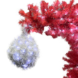 6FT hinge fir artificial fir curved top Christmas tree, bendable, 1250 lush branch hints, 300 LED Christmas lights - V.I.P Digital Presence