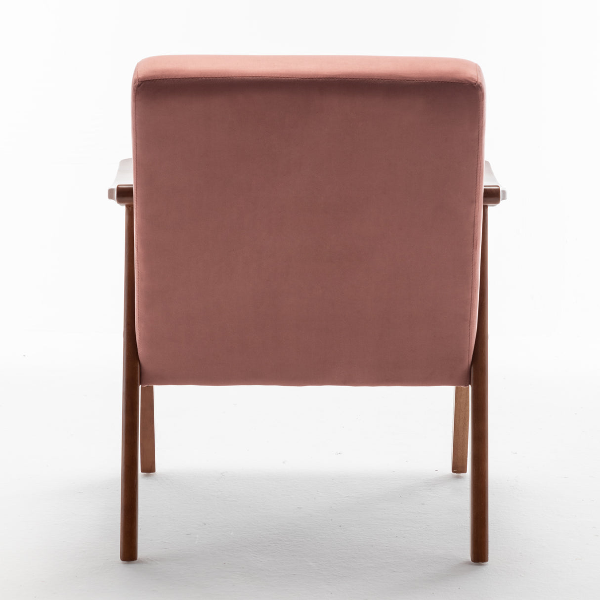 Mid-Century Modern Chair, Living Room Chair with Solid Wood Frame, Accent Chair Extra-Thick Backrest, Wingback Chair for Bedroom - V.I.P Digital Presence
