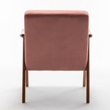 Mid-Century Modern Chair, Living Room Chair with Solid Wood Frame, Accent Chair Extra-Thick Backrest, Wingback Chair for Bedroom - V.I.P Digital Presence