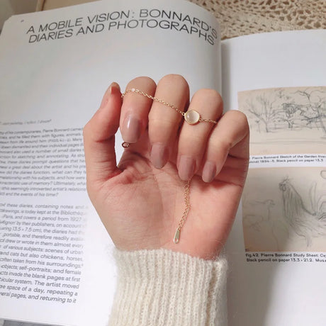 925 Sterling Silver White Chalcedony Bracelet for Girl Korean Style Simple INS 18k Gold Plated Bracelet Fine Jewelry - V.I.P Digital Presence