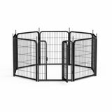 Outdoor dog fence, 8-piece board dog fence. 31 inch portable pet sports fence. Black, 26.3 inches wide x 31.5 inches high. - V.I.P Digital Presence