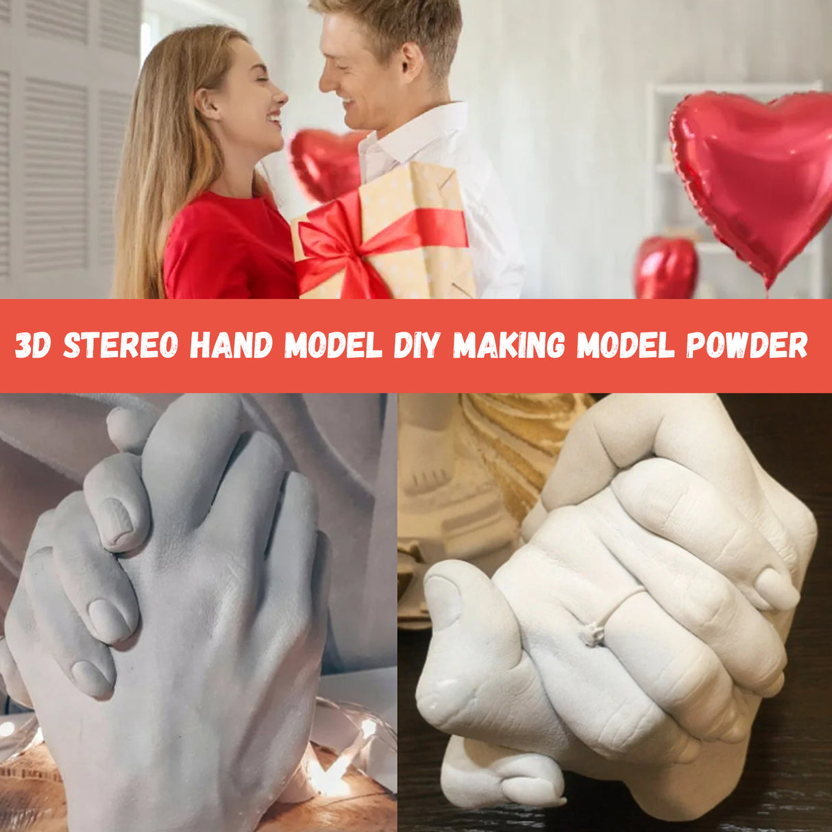 Hand Casting Kit, Three-Dimensional Hand Model Plaster Clone Model Homemade Commemorative Gift Crafts - V.I.P Digital Presence