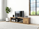 ModernTV stand suitable for TVs under 80 inches, media console with multifunctional storage, and LED lights - V.I.P Digital Presence