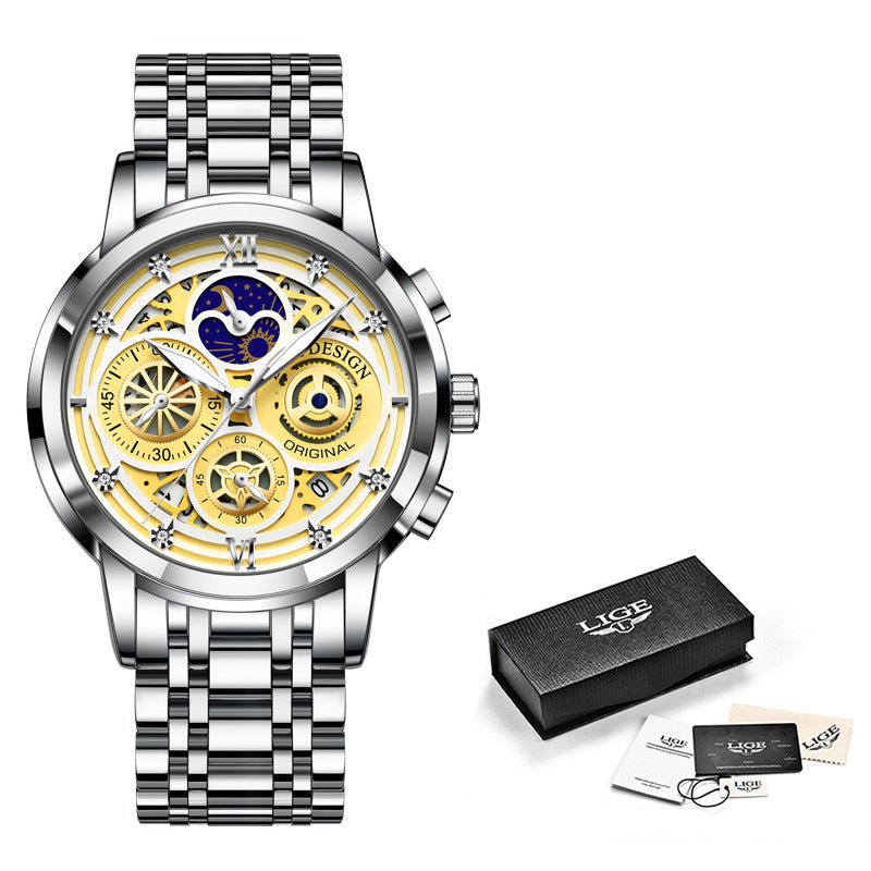 Men's Quartz Watch Skeleton New Concept Waterproof Watch Multifunctional Watch - V.I.P Digital Presence
