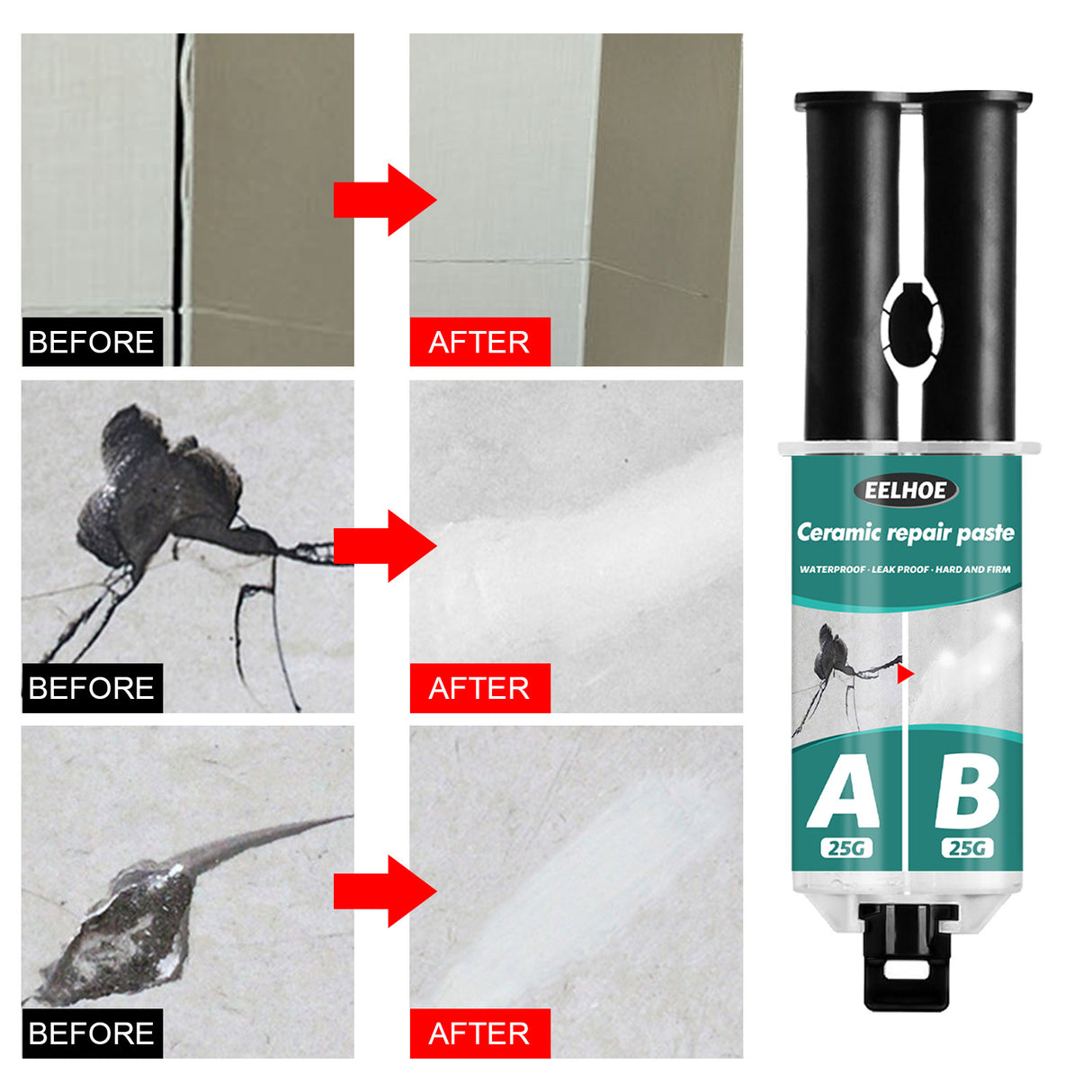 EELHOE Tile Repair Paste Tile Repair AB Glue Set Crack Repair Agent Ceramic Adhesive - V.I.P Digital Presence