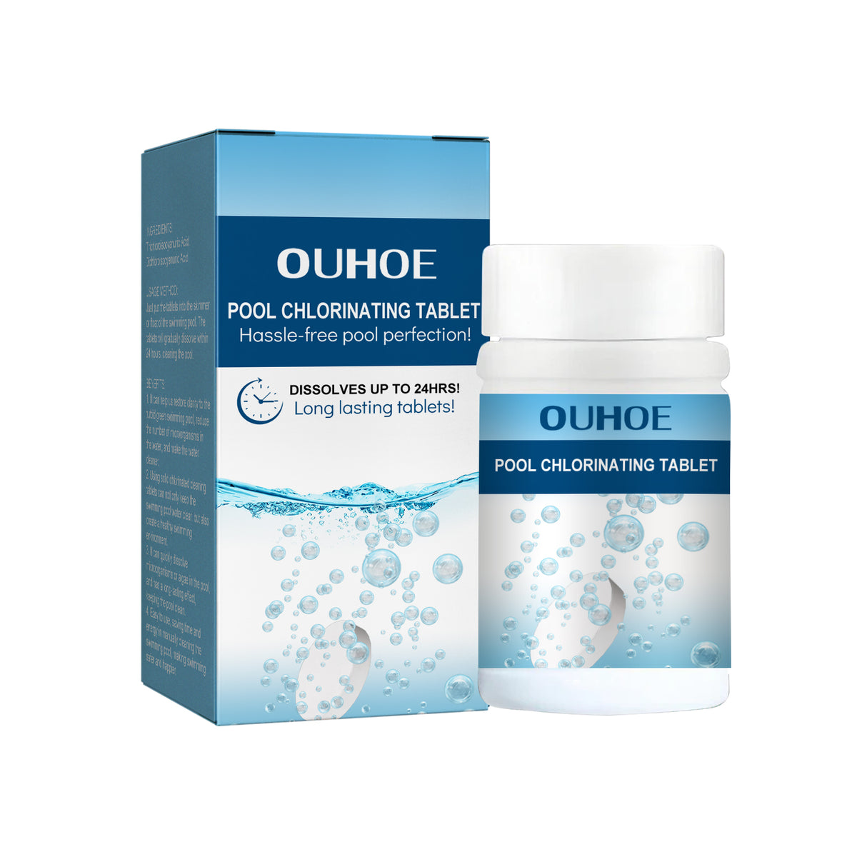 Pool Chlorinated Tablet, Water Quality Cleaning, Odor Removal Instant Multi-Functional Effervescent Tablet - V.I.P Digital Presence