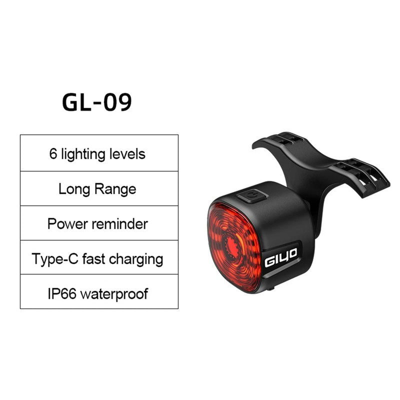 Bicycle Smart Brake Tail Light MTB Road Bike Auto Brake Sensing Light SB Rechargeable IPX6 Waterproof LED Warning Rear Lamp - V.I.P Digital Presence