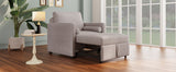 3 in 1 Convertible Sleeper Chair with Adjustable Backrest, Lounger Chair Turns Into Bed, Single Bed for Living Room, Linen, Tan - V.I.P Digital Presence