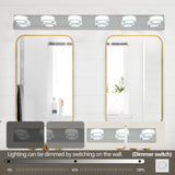 LED Modern Chrome 6-Light Vanity Lights Fixtures Over Mirror Bath Wall Lighting - V.I.P Digital Presence