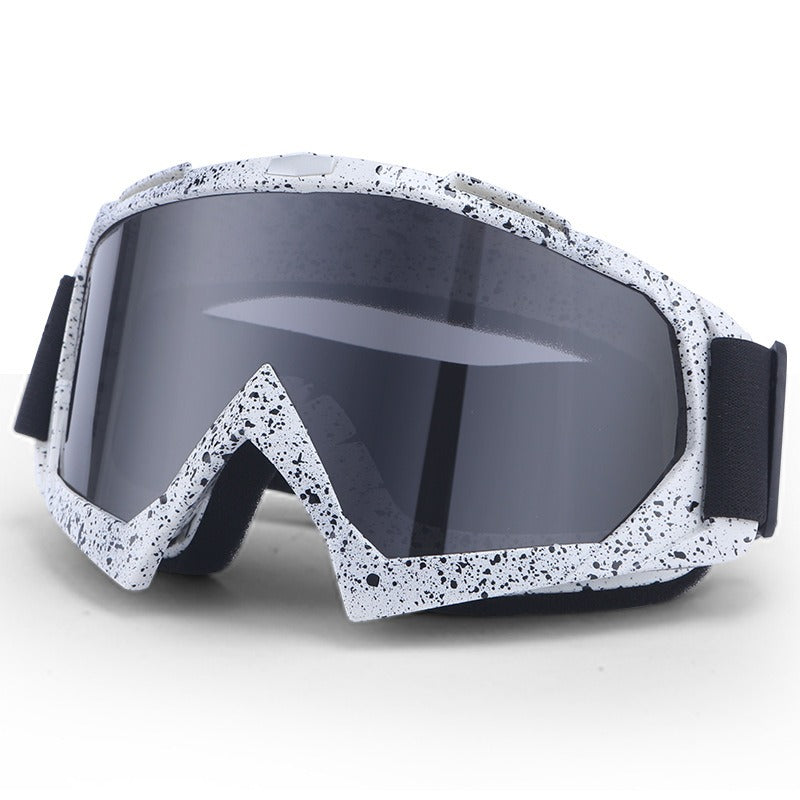 Gafas de motociclista para exteriores, mascarilla facial, para montar a caballo al aire libre, resistentes al viento, al polvo, para esquí de fondo y casco.