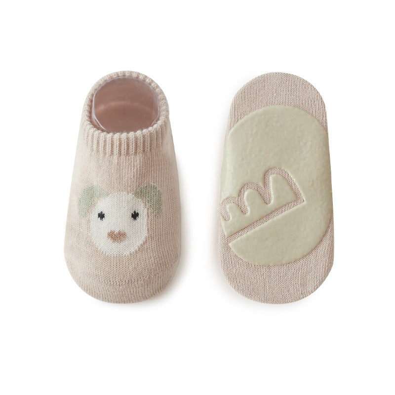 Spring And Summer New Baby Floor Socks Combed Cotton Non-Slip Indoor Cool Children Toddler Socks Cartoon Short Boat Socks - V.I.P Digital Presence