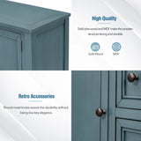 REXM Cambridge Series Spacious Storage Retro Console Desk with Four Small Drawers and Bottom Shelf - V.I.P Digital Presence